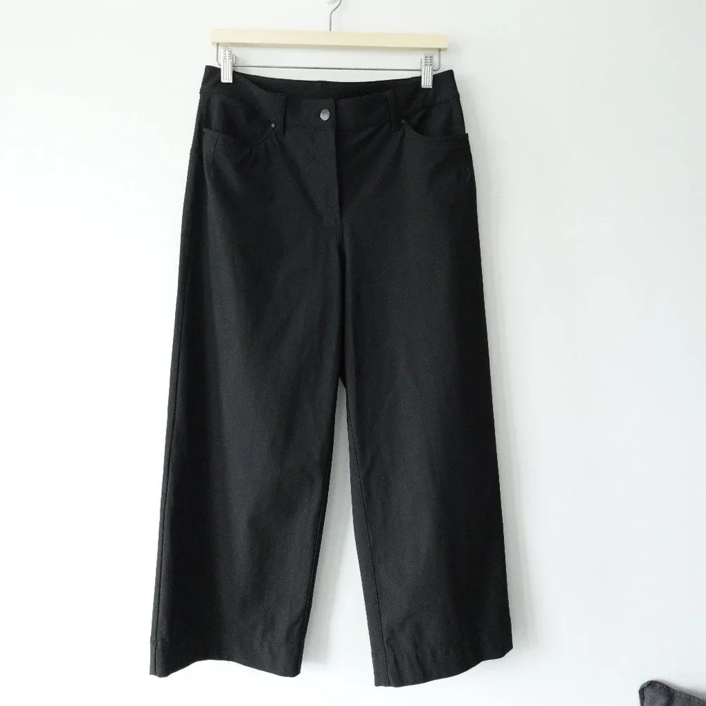 ❌SOLD ❌Lululemon City Sleek 5 Pocket Wide-Leg High Rise 7/8 Length Pant Black - Picture 2 of 13